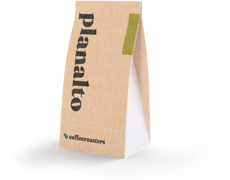 Paper bag of coffee labelled Planalto